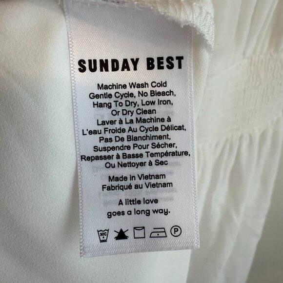 Sunday Best White Jocasta Off The Shoulder Mini Dress Size Medium - Picture 6 of 7